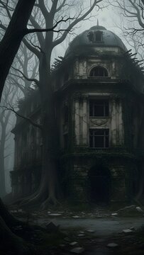scary house in the woods