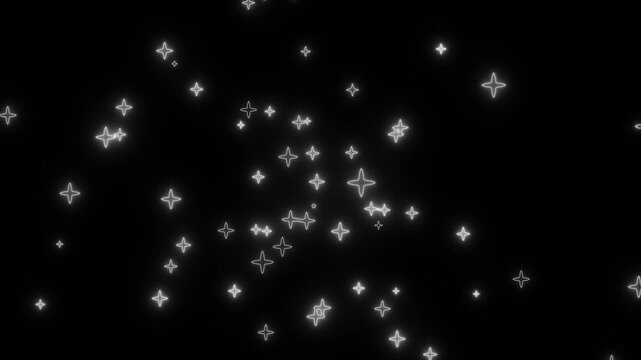  lights Festive shiny glitter of blurred and bokeh. Star mathematics noise pattern plot random recursive render rendering, blinking club 4k video..