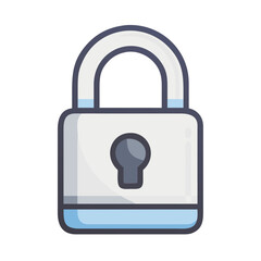 lock icon on white