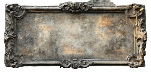 Ornate Vintage Rectangular Frame with Intricate Carvings