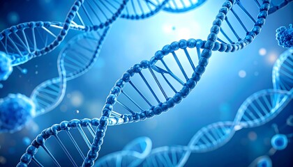 Glowing Firefly DNA Patterns Combined with Soft Blue Cell Structures