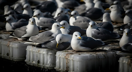Animal adaptation. Glacier Refugees — Seabirds on Floating Ice Debris