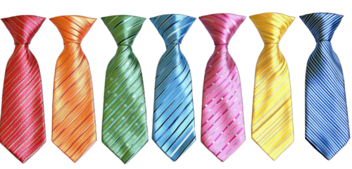 Colorful striped ties for various formal occasions