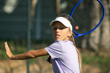 tennis player with racket