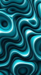Abstract fluid wave pattern in gradient teal and blue. Modern art background for design. Concept color of 2026 year.