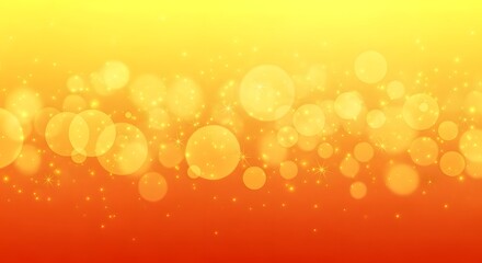 Warm orange and yellow bokeh lights abstract background