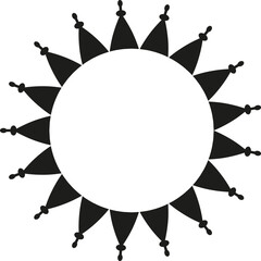 Vector round frame for text. Modern Art graphic template. Geometric frame with space for your text