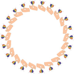 Heart lgbt frame. Heart, love, romance or valentine's day heart. Artistic lgbtq red heart love empty template