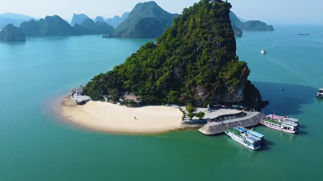Halong Bay, Showing the beauty of the islands and landscape with my drone.