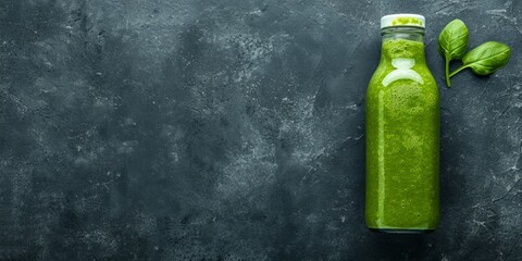 Antioxidant natural fresh green drink, beneficial vitamins and health.