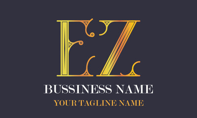 EZ E ez initial logo | initial based abstract modern minimal creative logo, vector template image. luxury logotype logo, real estate homie logo. typography logo. initials logo