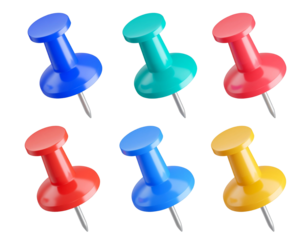 push pin isolated on white