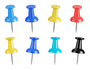 push pin isolated on white background