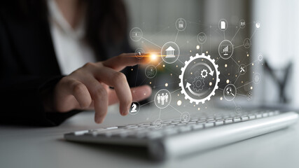 A business process automation and operations management system. A concept for integrating and automating core business functions for efficiency. Motif