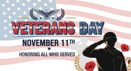 Honor our heroes this Veterans Day with a patriotic design showing respect for those who served on November 11th, a solemn day of remembrance