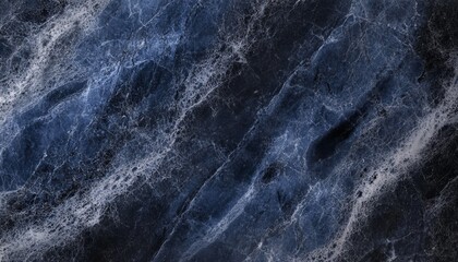 Naklejka premium Dark Blue Grunge Marble Stone Fossil with Fractured Web Vintage Antique Background Abstract Textures