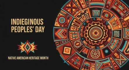 Celebrate Indigenous Peoples' Day with vibrant Native American Heritage Month designs, honoring cultural traditions and artistic patterns in a meaningful tribute