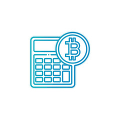 Cryptocurrency Calculation Tool Icon Symbolizing Finance and Investments in the Digital Economy and Modern Banking