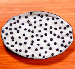 Traditional exotic cupuaçu mousse and cupuaçu cream, with chocolate chips, a sweet dessert from the Brazilian Amazon region.