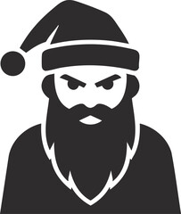 Evil Santa Claus cartoon design illustration