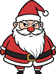 Evil Santa Claus cartoon design illustration
