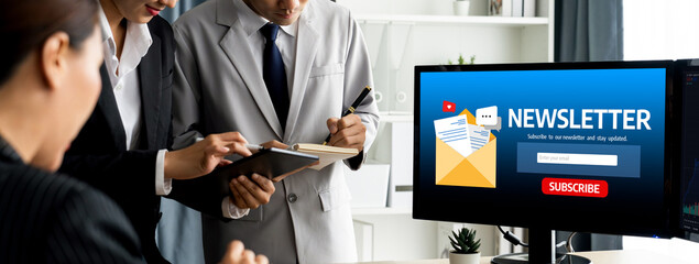 newsletter signup page on computer for customer to subscribe brisk newsletter update information to subscriber