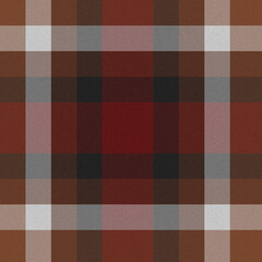 Classic Brown and White Gingham Weave Plaid Seamless Pattern
