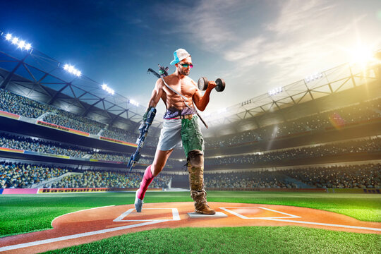 Multi-sport collage depicting various sports and hobbies. A multi-sport background combining various sports. Boxing, basketball, paintball, soccer, football, hockey, cycling, fitness, gymnastics - Powered by Adobe