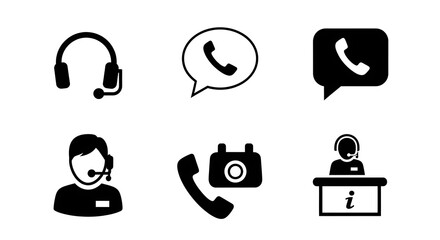 Essential Communication and Customer Service Icon Collection for Digital Platforms, Business Support, and Online Helpdesk Applications