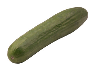 Fresh Whole Cucumber Isolated on Transparent Background