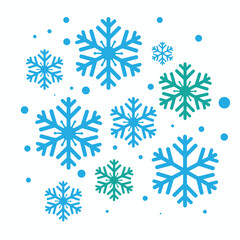 Fototapeta premium Snowflake Pattern Set
