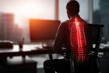 Managing back pain in the office setting while working at a computer during late afternoon hours