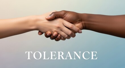 Hands connecting, diverse skin tones, symbolizing unity, acceptance, and understanding. A gesture of peace and respect between different people, promoting harmony and inclusion.