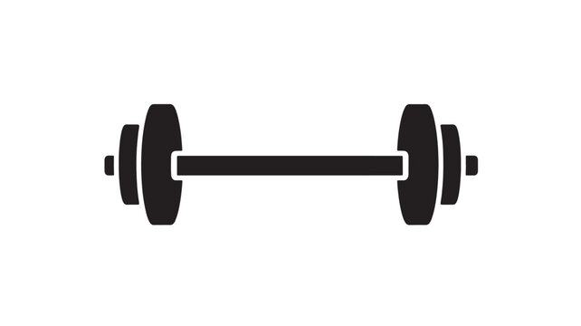 Dumbbell icon simple flat vector illustration isolated on white background for gym and fitness design