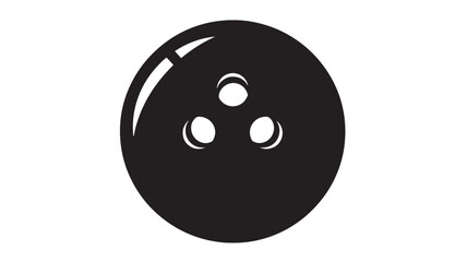 Fototapeta premium Black bowling ball icon simple flat vector illustration for sports and recreation isolated on white background