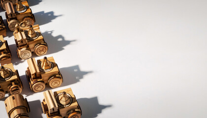 Nostalgic wooden toy trains lined up creating a playful childhood memory, perfect for educational resources or vintage toy collections and design elements