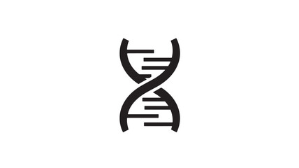 Fototapeta premium DNA icon simple flat vector glyph isolated on white background for science and medical design