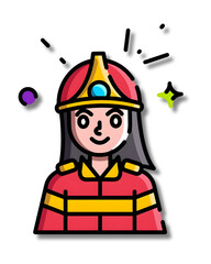 fireman with fire extinguisher