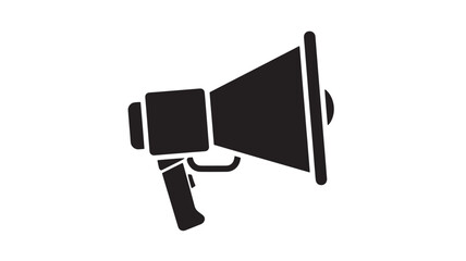 Megaphone vector icon in flat style loudspeaker symbol isolated on white background