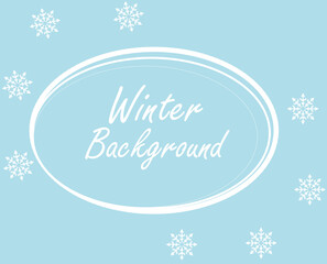 Winter background with snowflakes and space for text