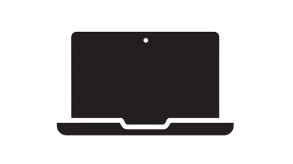 Simple laptop icon a flat vector illustration isolated on white background for web and app design