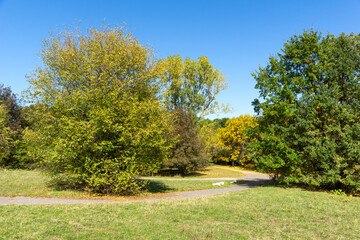 Landscape of South Park in city of Sofia, Bulgaria