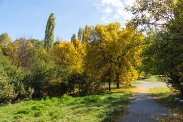 Landscape of South Park in city of Sofia, Bulgaria