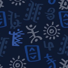 Doodle abstract ethnic pattern. tribal seamless pattern .illustration.