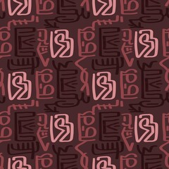 Doodle abstract ethnic pattern. tribal seamless pattern .illustration.