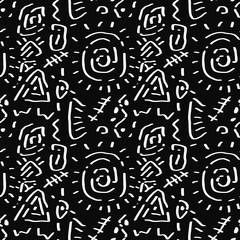 Doodle abstract ethnic pattern. tribal seamless pattern .illustration.