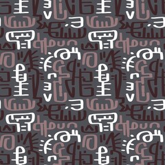 Doodle abstract ethnic pattern. tribal seamless pattern .illustration.