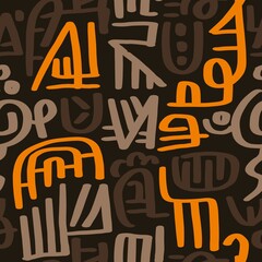 Doodle abstract ethnic pattern. tribal seamless pattern .illustration.