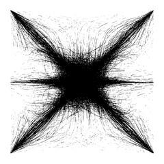 Obraz premium Abstract black and white starburst design with lines and geometric shapes for modern art and background use