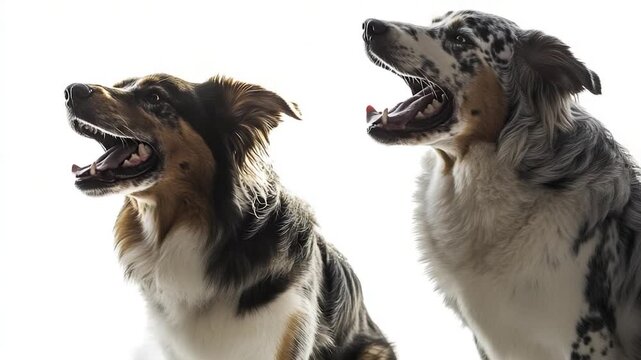 Video A pair of dogs standing side by side